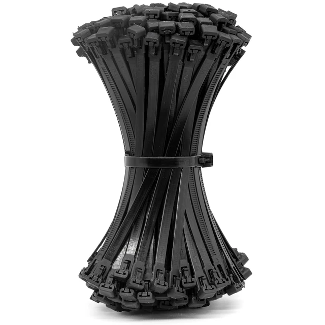 Set fascette RIUTILIZZABILI nere cinghie per cavi risolvibili UV 100-5000