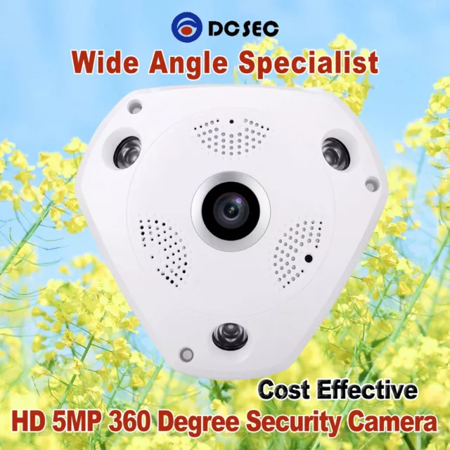 HD 5MP 360Degree Wide Angle View Analog CCTV Security Fisheye Camera TVI AHD CVI