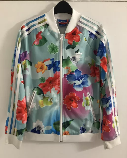 ADIDAS Ragazze Modello Fiore Opera d'Arte TrackSuit Giacca Cerniera Pista Età 11-12 Anni
