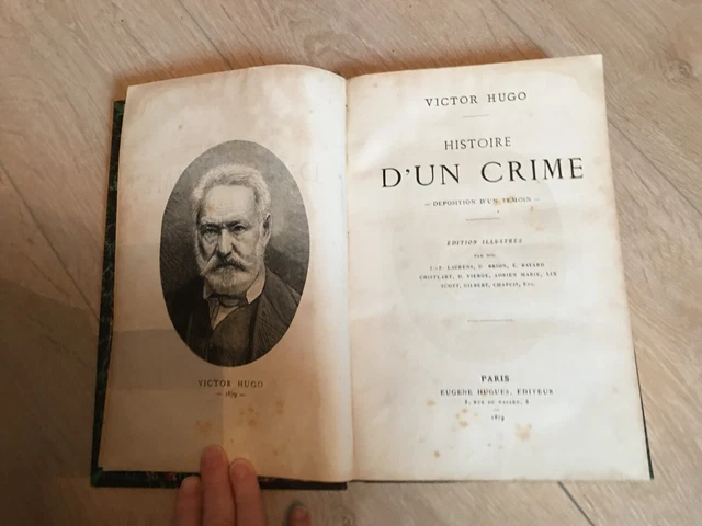 LIVRE ANCIEN DE victor hugo : histoire d'un crime EUR 28,00 - PicClick FR