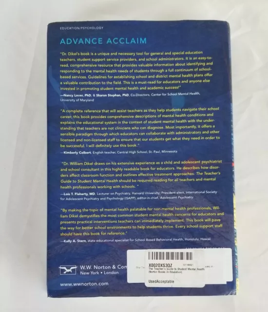 The Teachers Guide to Student Mental Health Book NEW 2