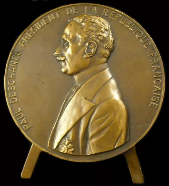 Médaille Président de la République Paul Deschanel c1920 sc Drivier Medal