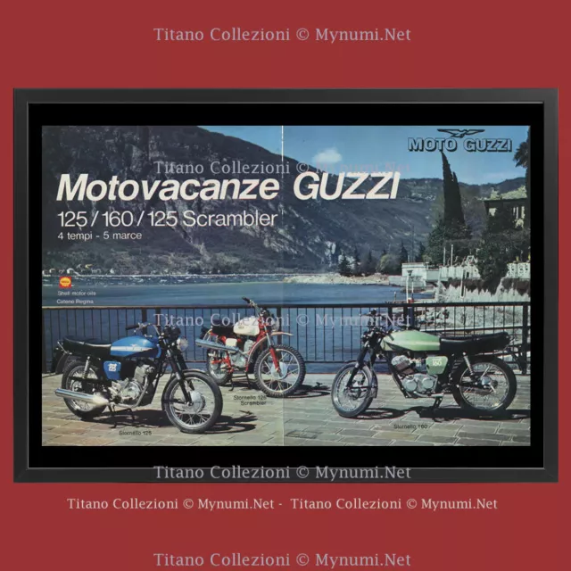 Anni ' 70  * Pubblicità Originale "Moto Guzzi, Motovacanze Guzzi 125/160/125 Scr