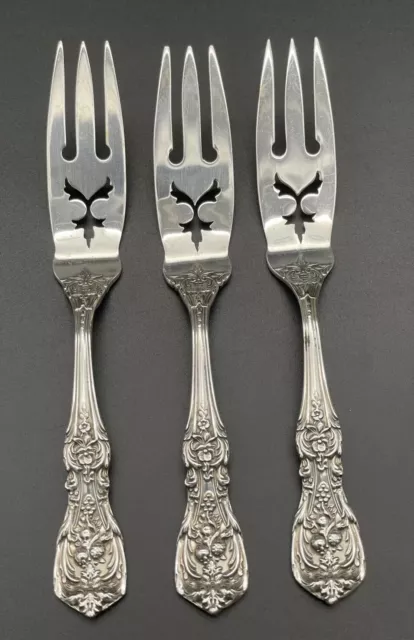 3 Pc Reed & Barton Francis 1st Sterling Silver Lemon Forks No Monograms