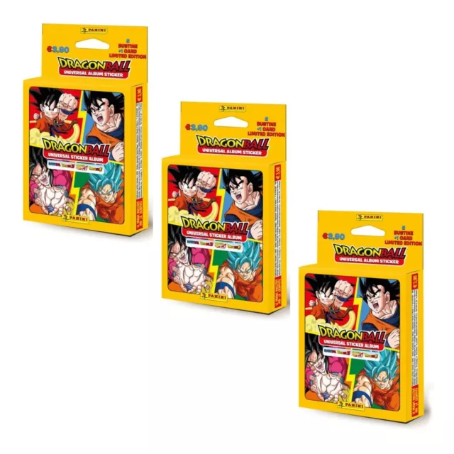 Panini Stickers Dragon Ball Universal 3 Ecoblister 15 Bustine 75 Figurine 3 Card