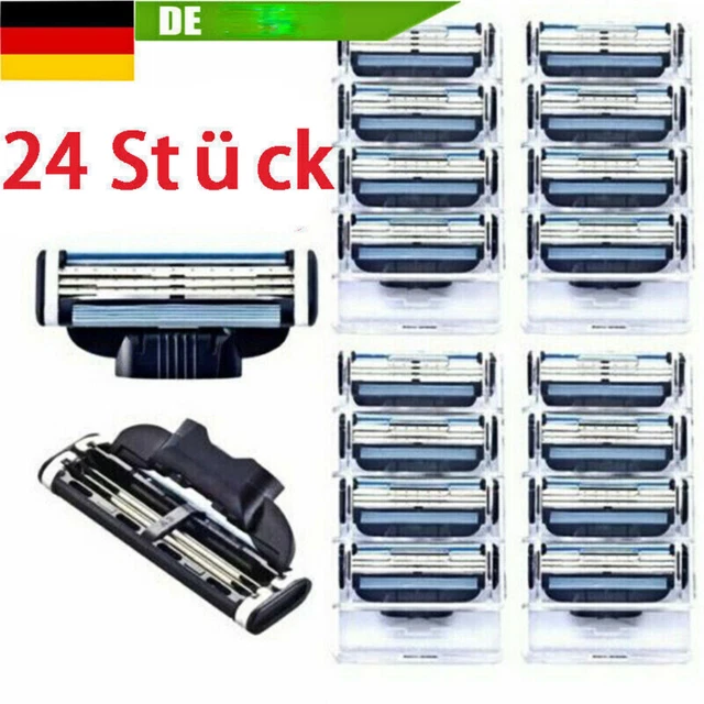 Lame in acciaio inox 24 lame da barba per Gillette Mach 3 senza IMBALLO ORIGINALE