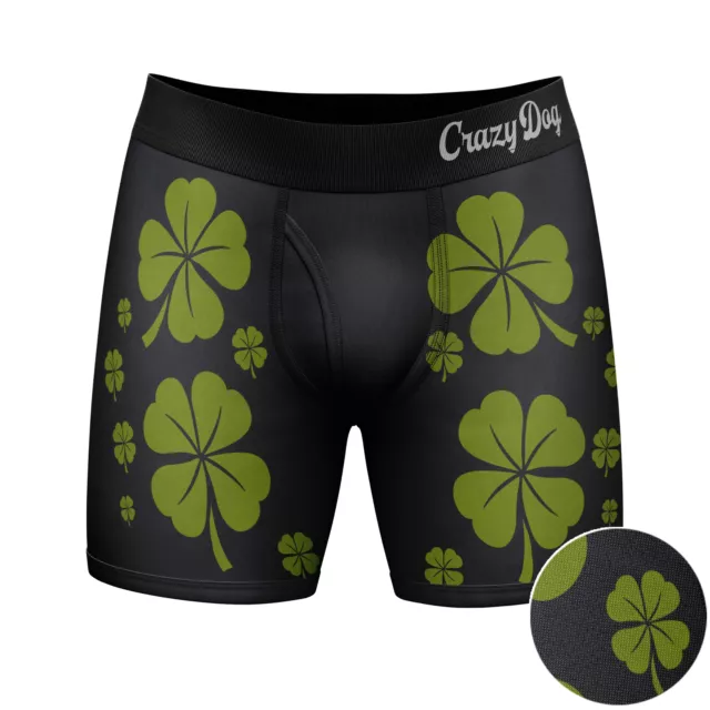 Mens Rub For Luck Boxer Briefs Funny St Patricks Day Novelty Underwear For Guys 2