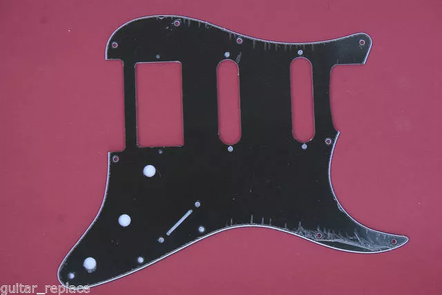 Golpeador Negro Pickguard Stratocaster 3 Capas HSS Humbucker Salvapuas Black