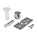 Clear Flush-Mounted Magnetic Barn Door Stop