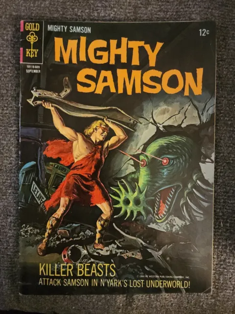 MIGHTY SAMSON #7 1966 KILLER BEASTS ATTACK bag/boarded Great Copy! MZ2