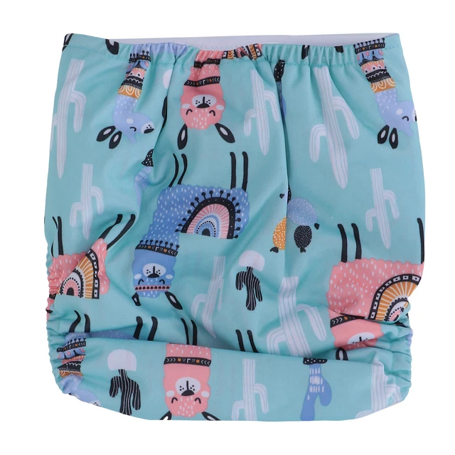 Reusable Baby Pocket Cloth Diaper Printed Washable Infant Nappy Adjustab