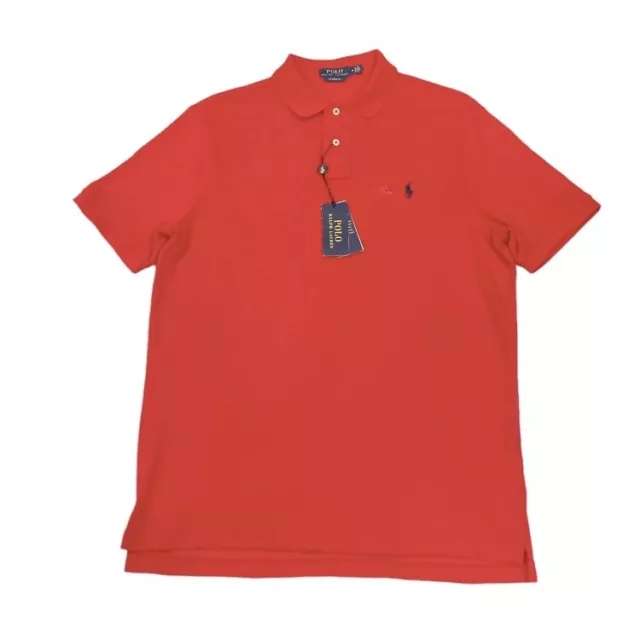 POLO RALPH LAUREN Men’s Red Classic Fit Mesh Polo Shirt Size M $49.95 ...