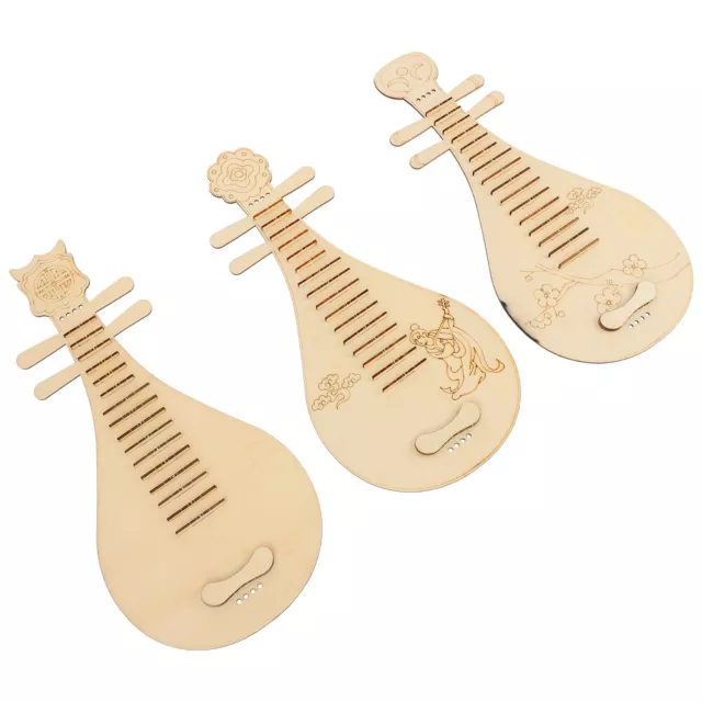 3 Pcs Musikinstrument Malen Holz Kind DIY Holzspielzeug Für Kinder