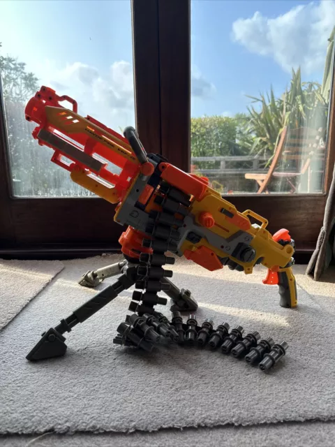NERF N STRIKE Elite Havok Fire EBF 25 Gun Tripod Ammo Belt tested working 34.99 PicClick UK
