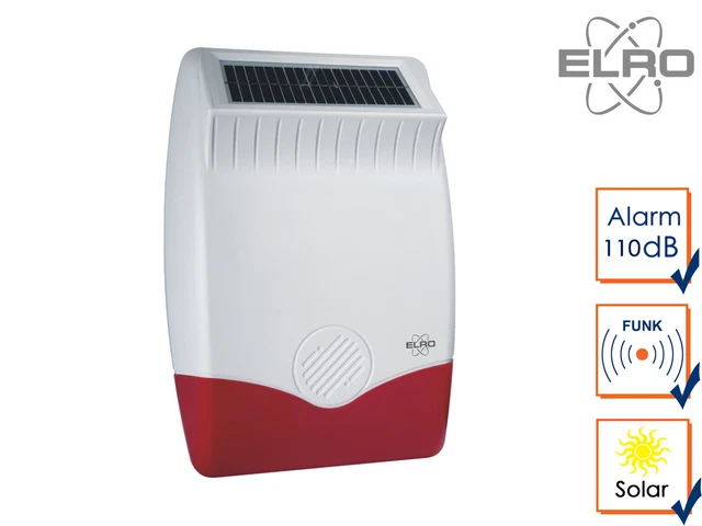 SMART HOME sirena solare esterna per sistema di allarme Elro AS8000 app cellulare allarme