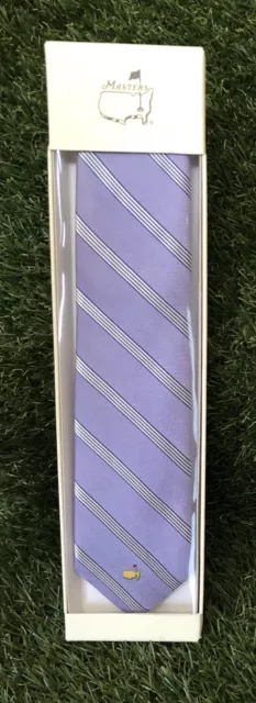 2018 Official Masters Augusta National Tournament Golf Silk Shimmering Tie Purpl