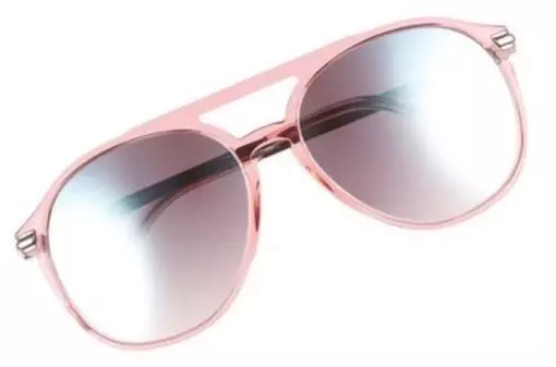 NWOT WILDFOX Baroness Aviator Sheer Pink Frame SUNGLASSES Classic Fox 94038