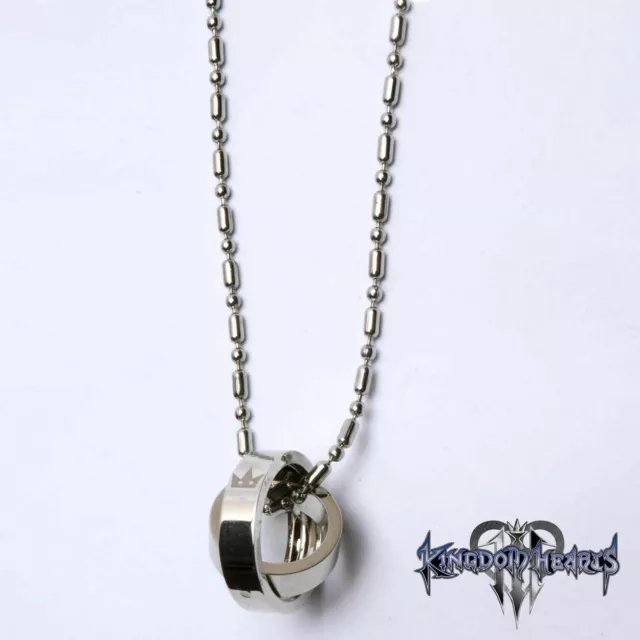 Kingdom Hearts 2 Crown Rotating Ring Pendant Key Blade Necklace