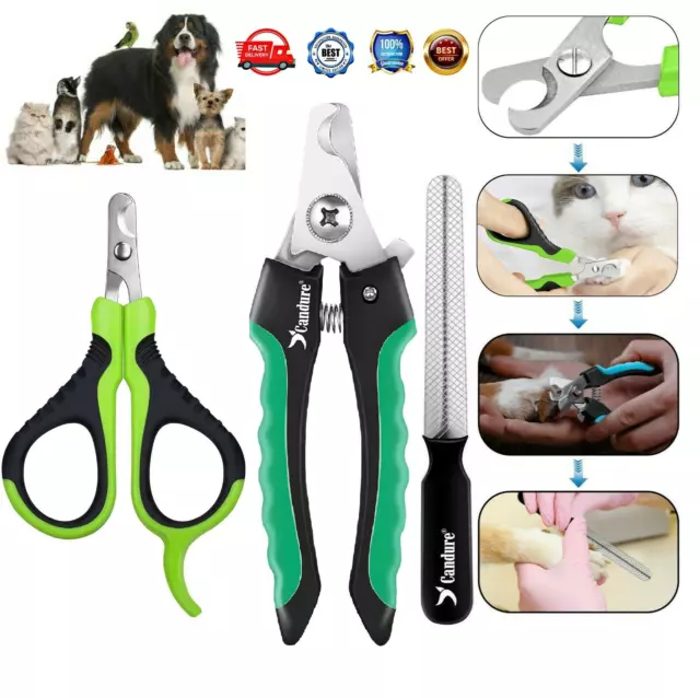 Dog Cat Pet Nail Clippers Kit Trimmer Grooming Scissor Rabbit Sheep Animal Claw