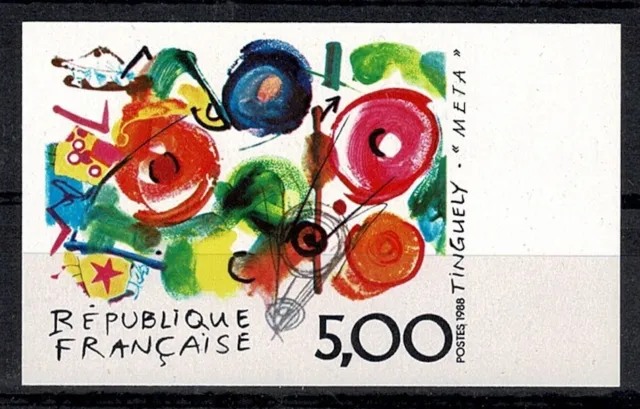 Frankreich Stamp Briefmarke Yvert N° 2557a " Tinguely 5F Nicht Lace " Neu Xx