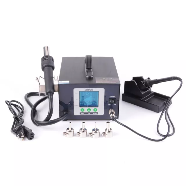 AS 110A 2in1 Hot Air Digital Rework Station Solder Soldering 330W 100-480℃ 852D