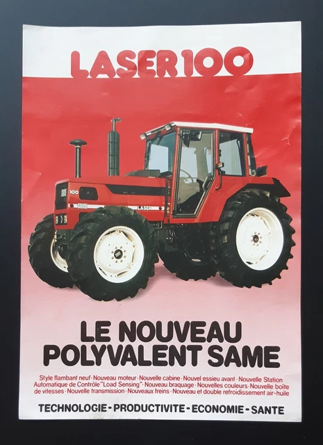 PROSPECTUS TRACTEUR BROCHURE SAM LASER 100 Format: 21x30cm Recto/verso ...