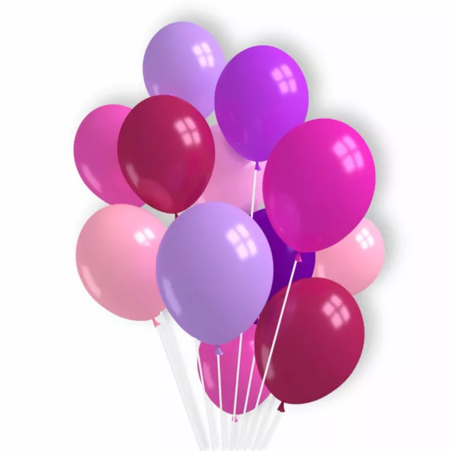 Luftballons Girl Rosa Pink Lila Bio Ø 27 cm Premium Luftballon Helium 50 Stück