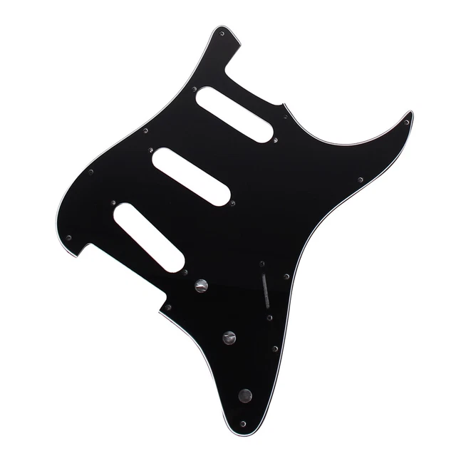 3Ply SSS Style 11 Mounting Screw Holes PVC Electric Guitar Pickguard for Debris 2