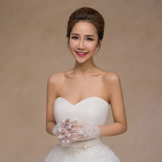 Déguisement Femme Gants De Thé Gants Habillés Gants De Mariée Court