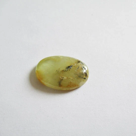 Préhnite cabochon pierre fine 23x15x4mm gemme multicolore reiki chakra plexus