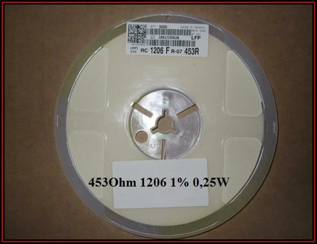 SMD Widerstand SMT Resistor 453R 453Ohm 1206 1% 1xRolle 5000 Stück