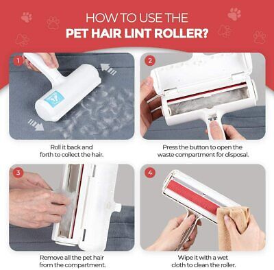 DELOMO Pet Hair Remover Roller - Dog & Cat Fur Remover with Self-Cleaning Base