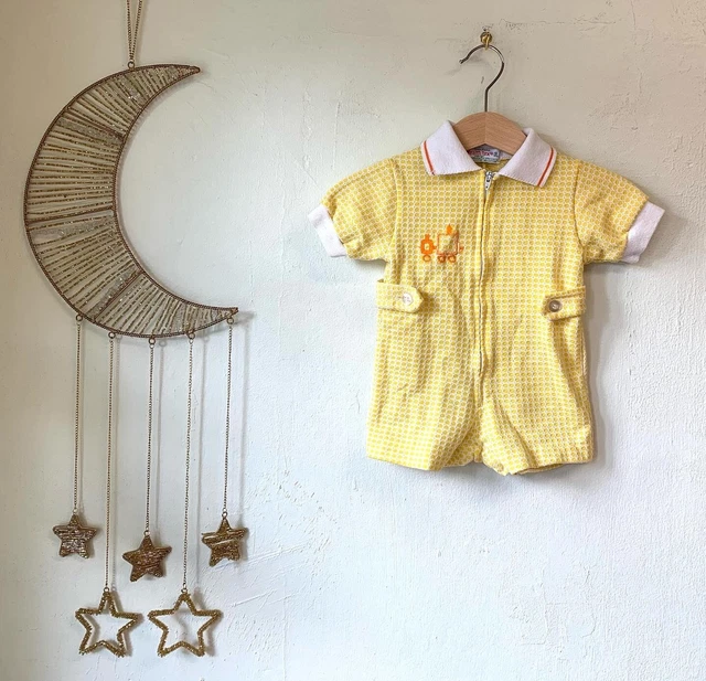 vtg Health-Tex infant romper 9 months yellow