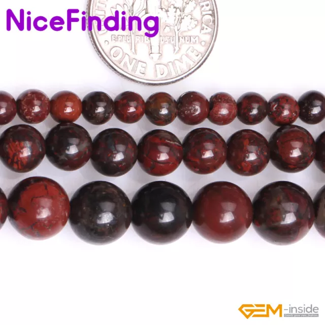 Natural Dark Red Poppy Flower Jasper Loose Beads Jewelry Making 15" Wholesale Lo