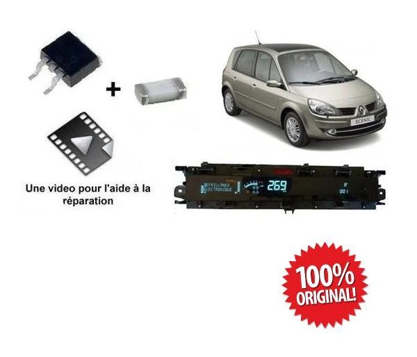 Kit Réparation Compteur Renault Scenic 2 Espace 4 - 15 Composants MOSFET IRF3710S + Fusibles + Résistances