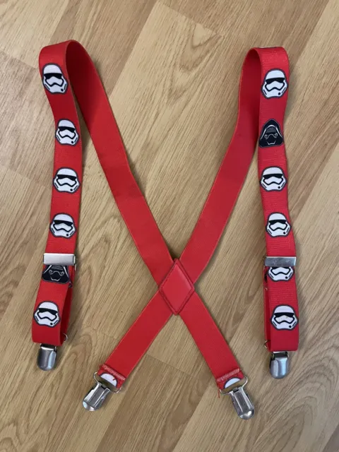 Star Wars Elastic Adjustable Clip-on Kids Suspenders Darth Vader Storm Troopers