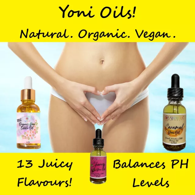 Essbare Yoni Massageöle. Balance PH Waagen & Duft. Bio, natürlich, vegan 2