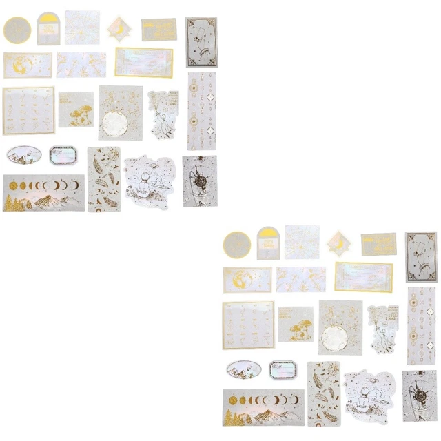 4 Sets Papierblock aus Karton Dekorative Hintergrund Papiere Scrapbooking & Stan