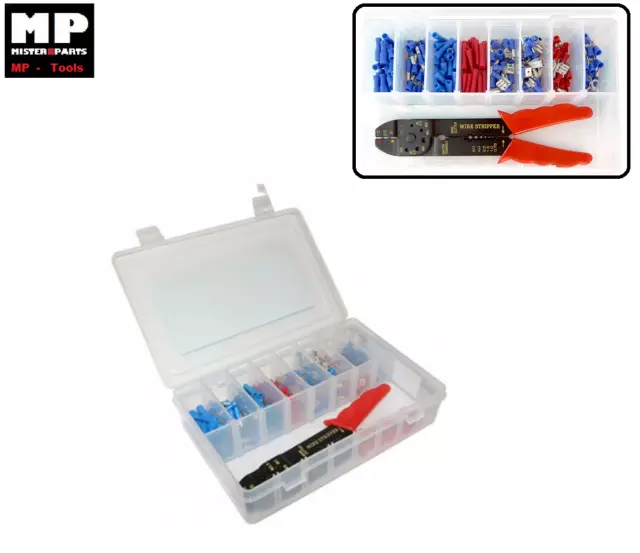 Boite Assortiment 200 Cosses Electrique avec Pince  Mister Parts MP Tools