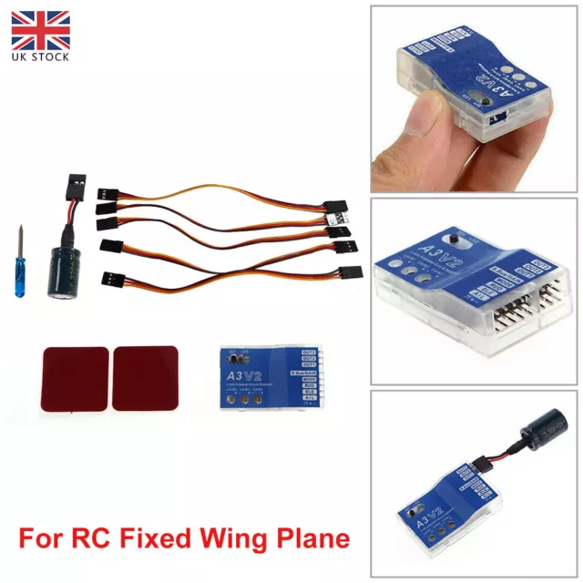 A3 V2 Flight Controller Stabilizer 3-Axis Gyro For RC Fixed Wing Plane RC