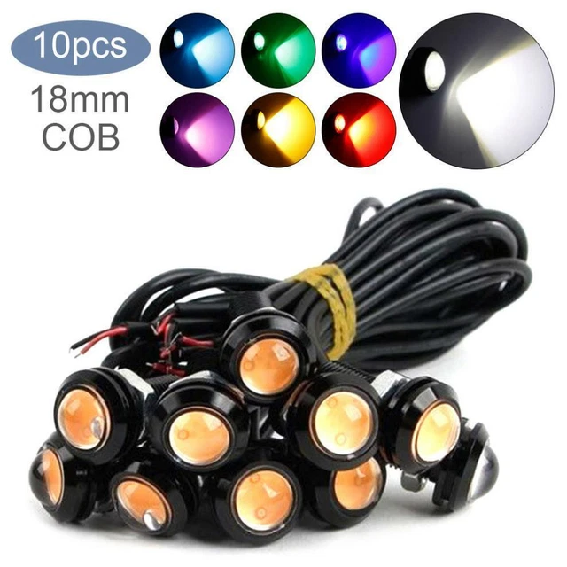 10PCS 23MM Car Led Eagle Eye Light DRL Daytime Running Lights LED 12V Backup Rev