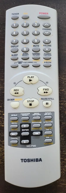 Toshiba WC-FN2  Original TV/VCR/DVD Combo Remote MW24FN3 MW27FN1 MW20FN1