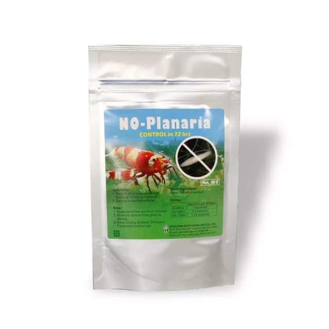 Genchem No-Planaria 50g Worm Disinfectant Hydra Planaria Fish Shrimp Tank