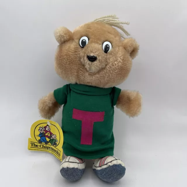 Vintage Chipmunks Theodore Plush 11" 1983 Bagdasarian CBS Toys NEW WITH TAGS NWT