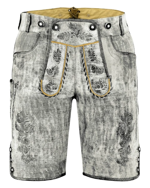 German Bavarian Lederhosen Real Leather Trachten Men Wears Oktoberfest Short