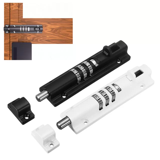 Door Bolt Lock Heavy Duty Combination Sliding Latch Catch for Gate Shed Cupboard