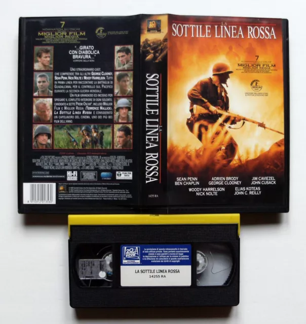 VHS LA SOTTILE LINEA ROSSA (1998) SEAN PENN -NICK NOLTE-20th CENTURY FOX-EX NOLO