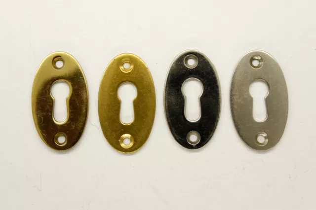 Coperchio foro serratura targa per mobili targa per chiavi ovale bordo alto 29 mm oro/argento