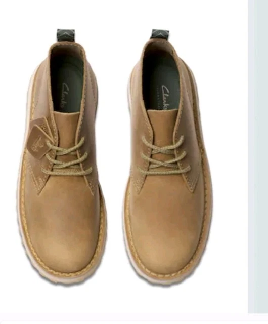 Signature Service Rba CLARKS SIGNATURE SOLSBURY DB Men’s Leather Chukka Boots UK Size 8 G EU ...