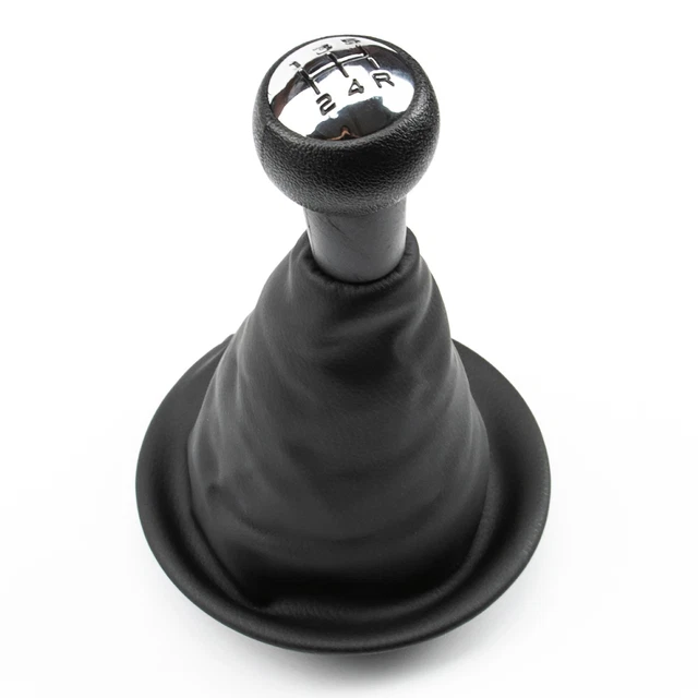 Pommeau De Levier De Vitesses + Soufflet Argenté Pour Skoda Octavia II (MK2) à Partir De 2004